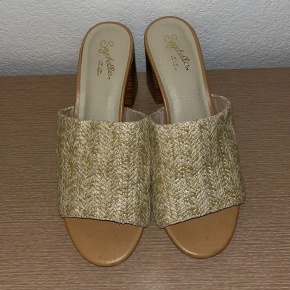 Seychelles Shoes Sechelles Commute Block Raffia Mule Heel - Main Image